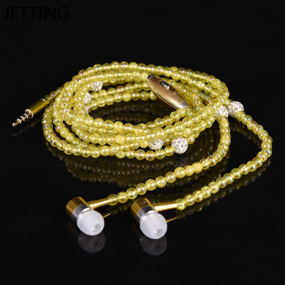 Earphone for Girls Beads Necklace