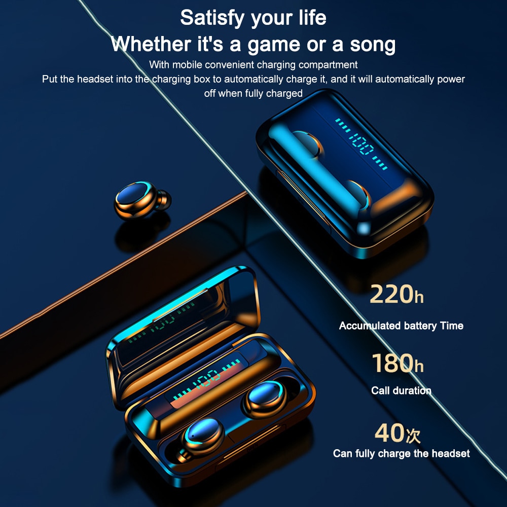 Bluetooth Earphone With Mic Wireless Device