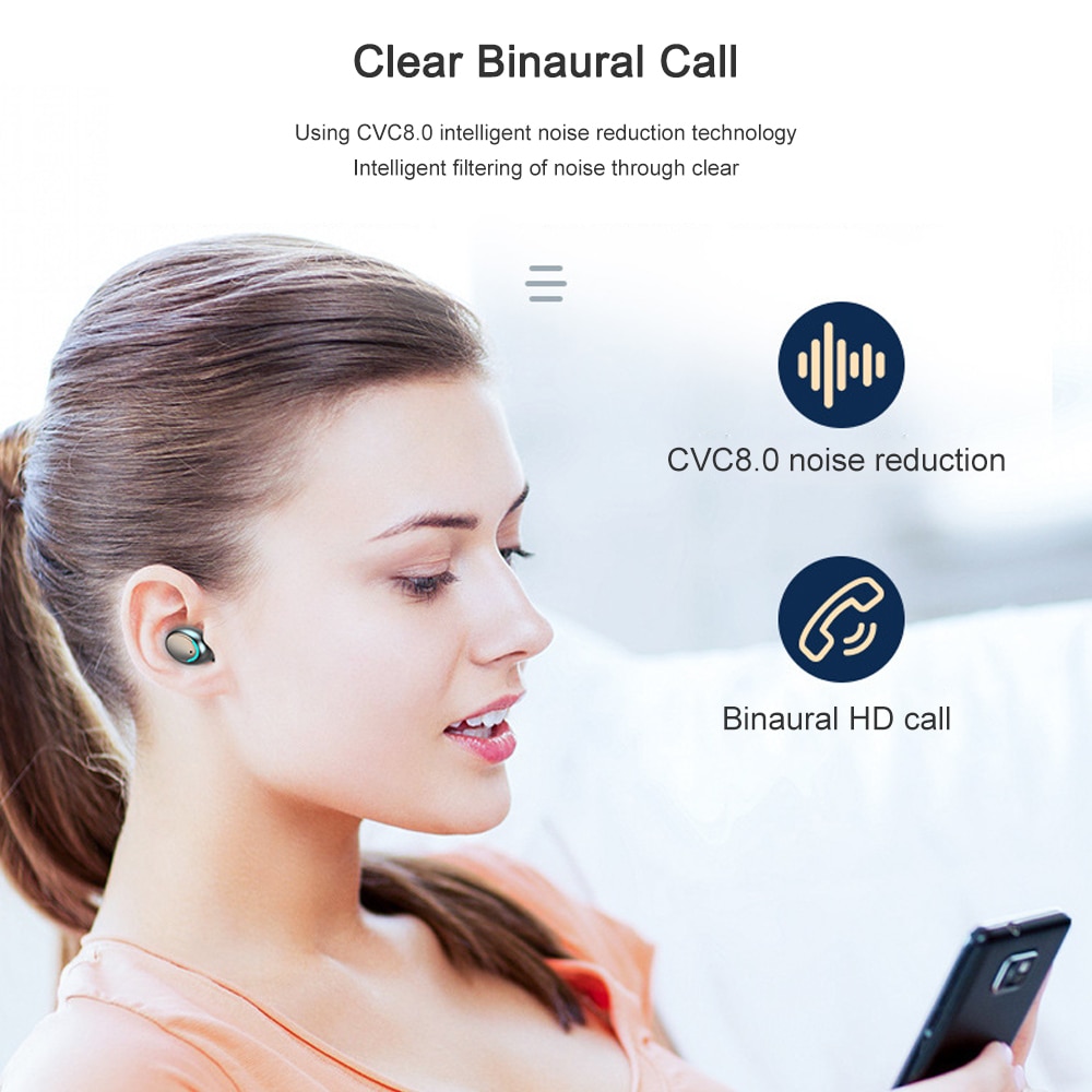 Bluetooth Earphone With Mic Wireless Device