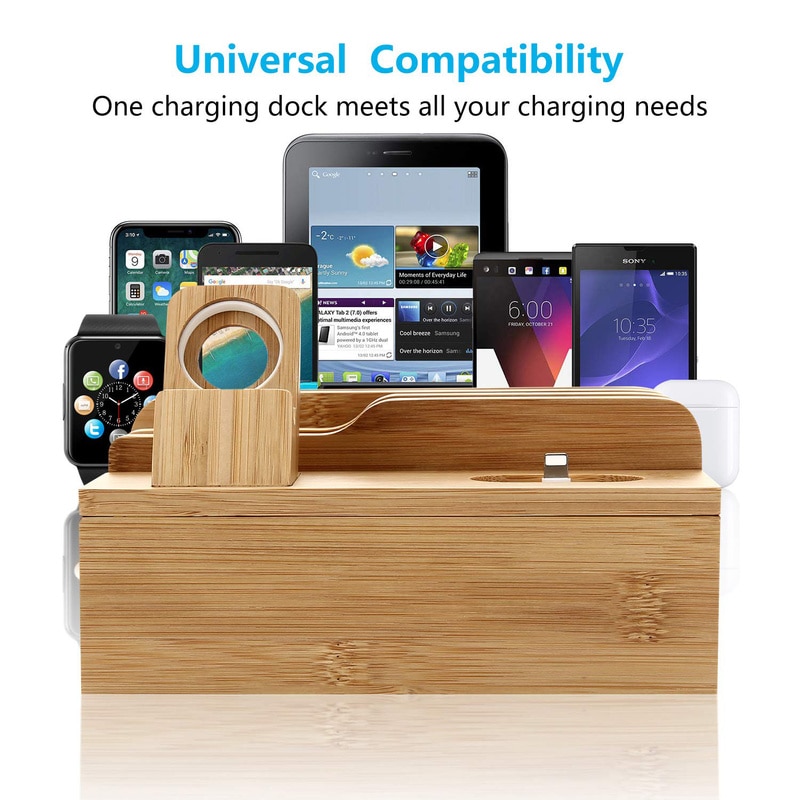 Wooden Docking Station Charging Docks