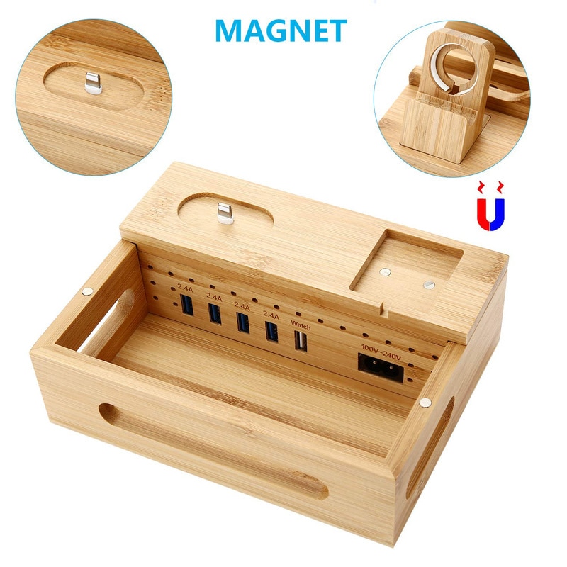 Wooden Docking Station Charging Docks