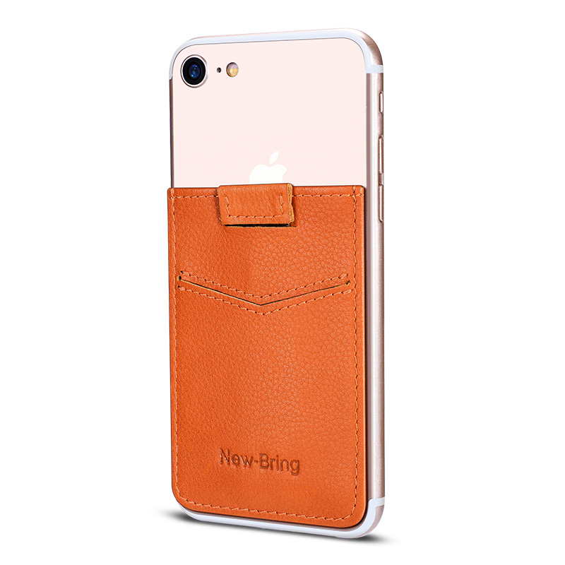 Phone Card Holder Leather Back Pocket