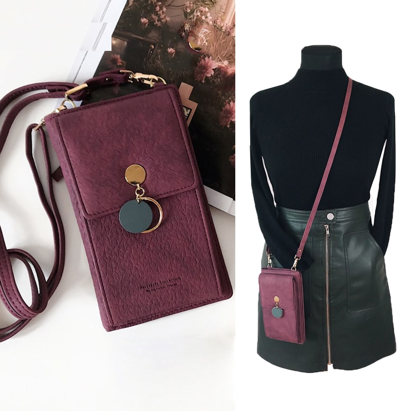 Cell Phone Bag Leather Shoulder Bag