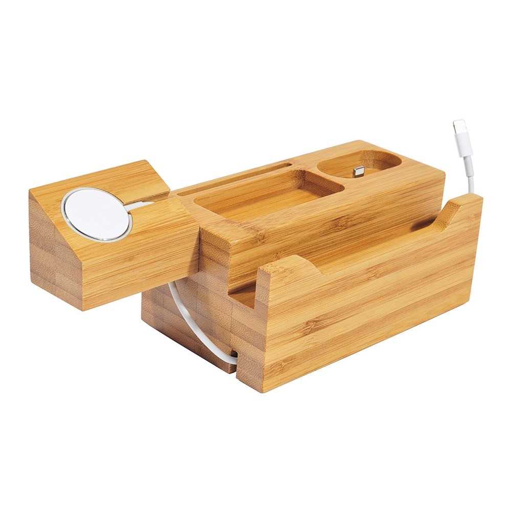 Charger Stand Wooden Dock Holder