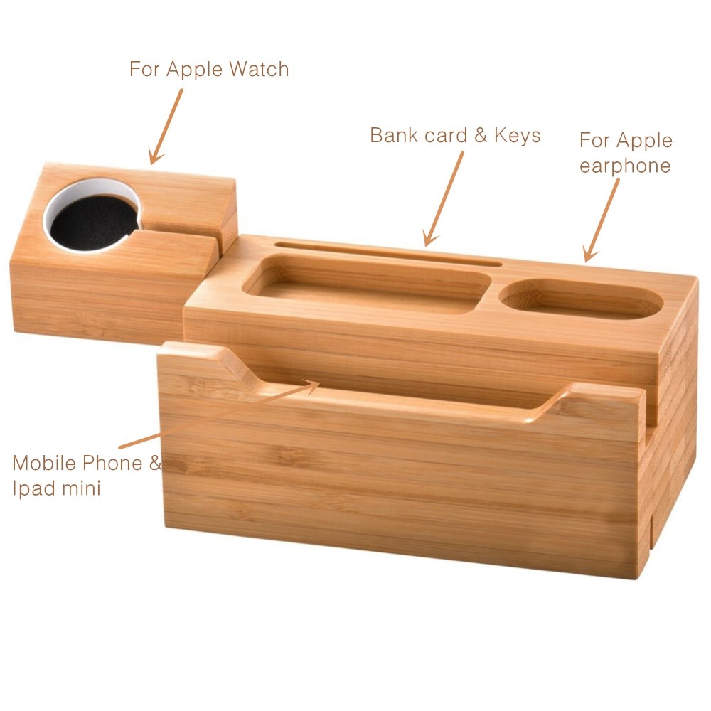 Charger Stand Wooden Dock Holder