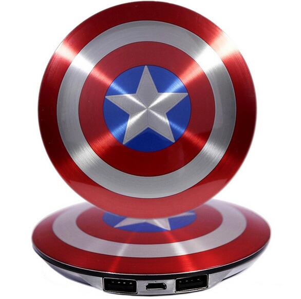 Captain America Power Bank Charger Portable Device