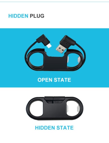 Micro USB Cable Keychain Bottle Opener