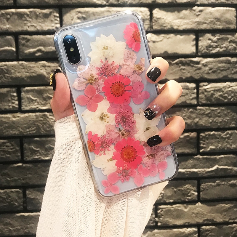 Clear iPhone Case Dried Flowers