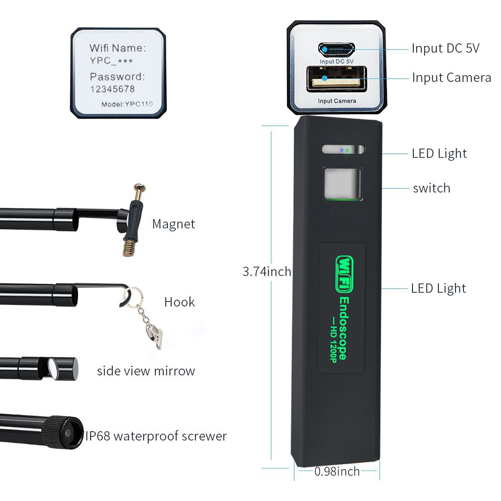 Borescope Camera Endoscope Light Source