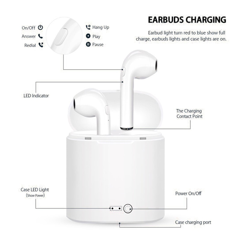 Cordless Earphones Bluetooth Headset