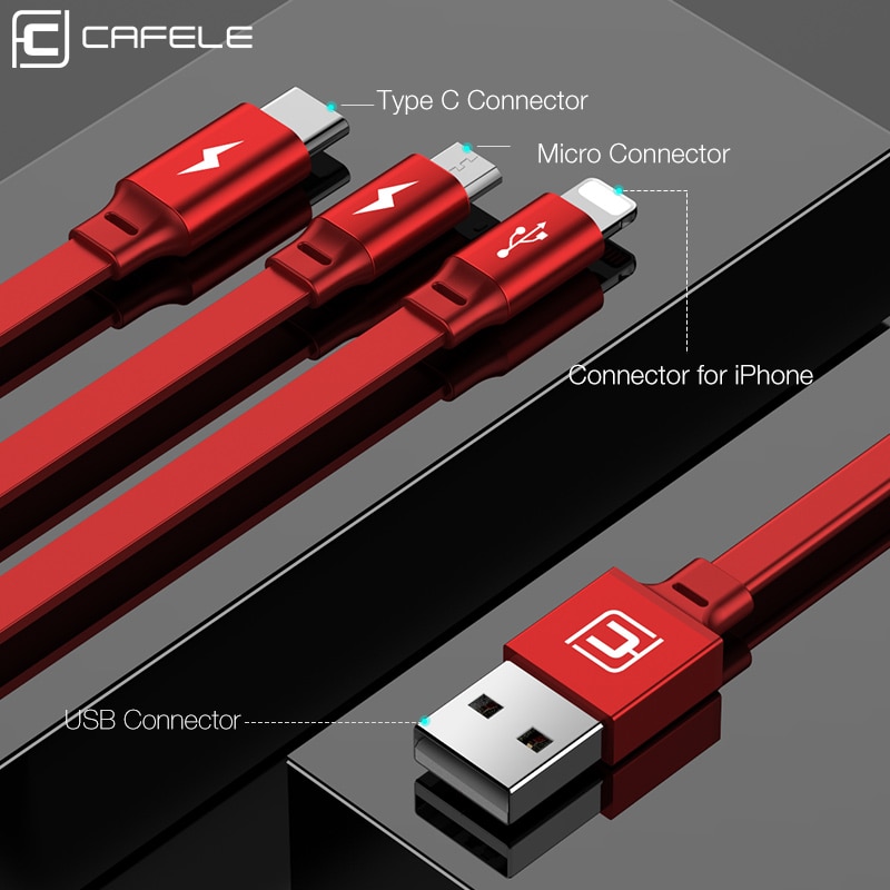 Type C Cable 3-in-1 USB Charger