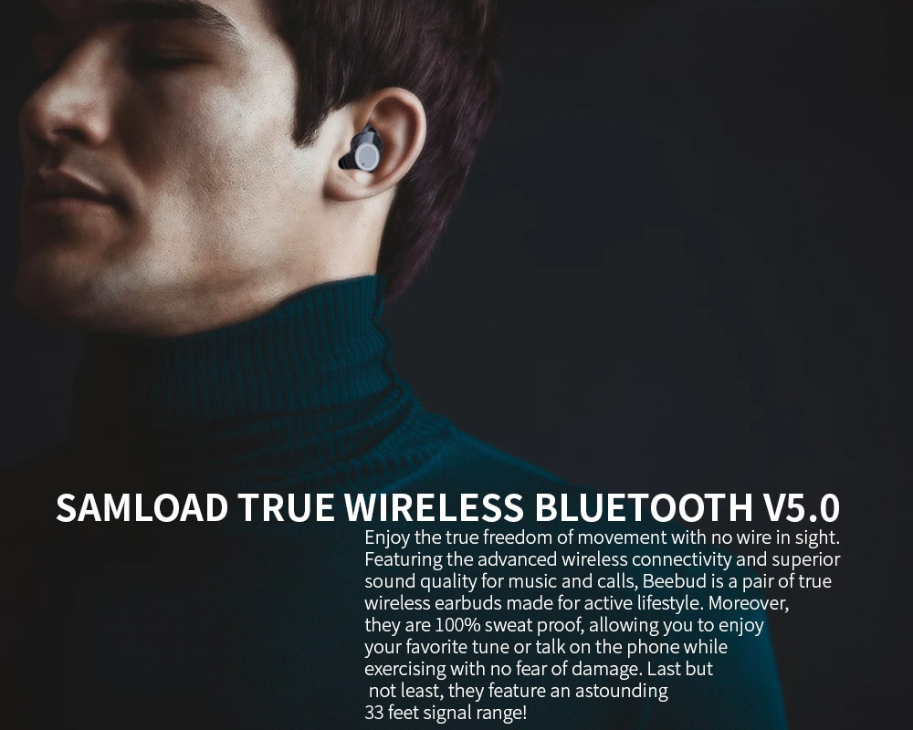 Bluetooth Earpiece Waterproof Earbuds