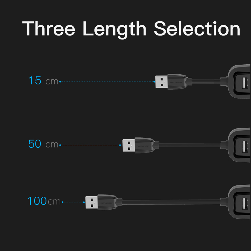 4-Port USB Splitter Hub Cable Device