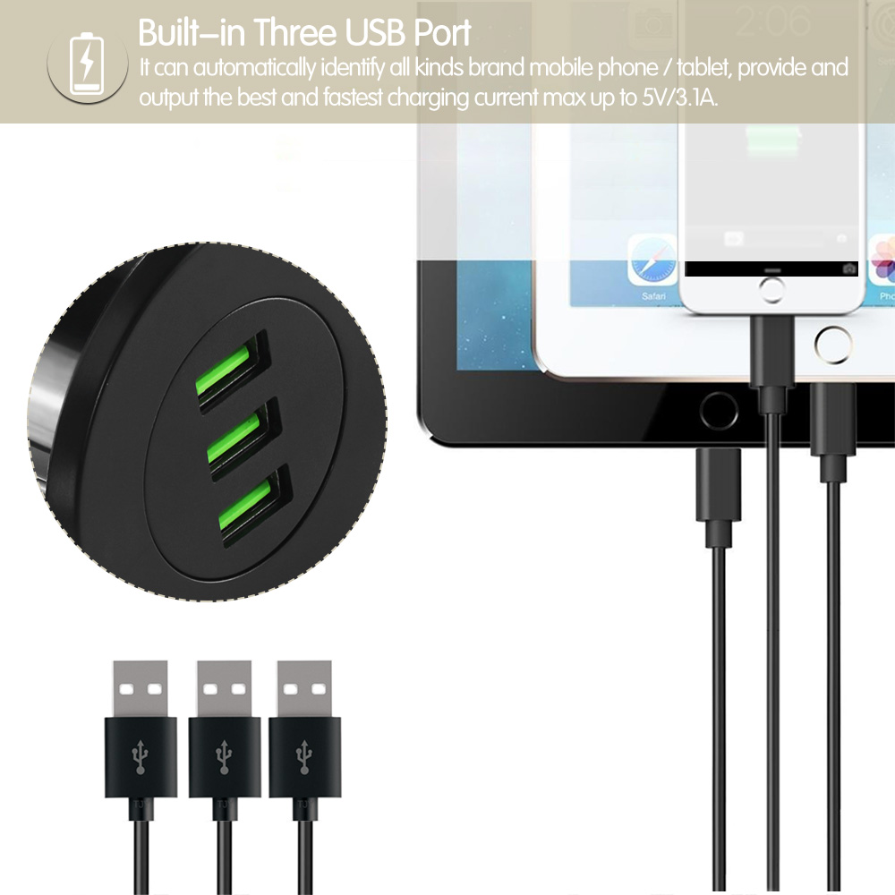 3-USB Desktop Charger Hidden