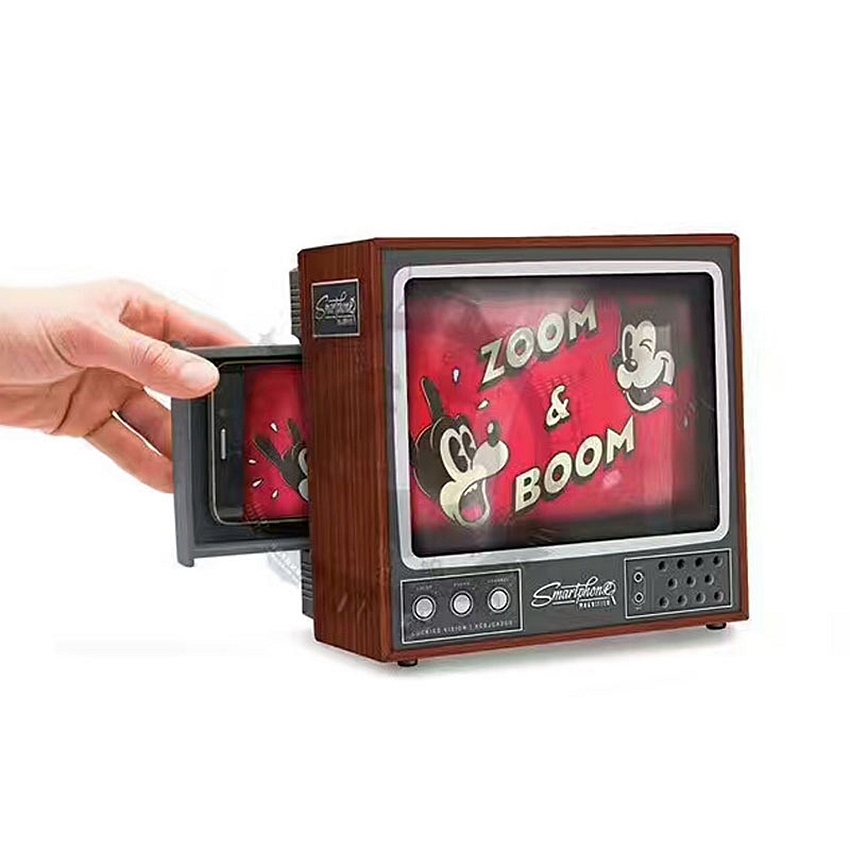 DIY Cardboard Classical TV Set Style Smartphone Screen Magnifier