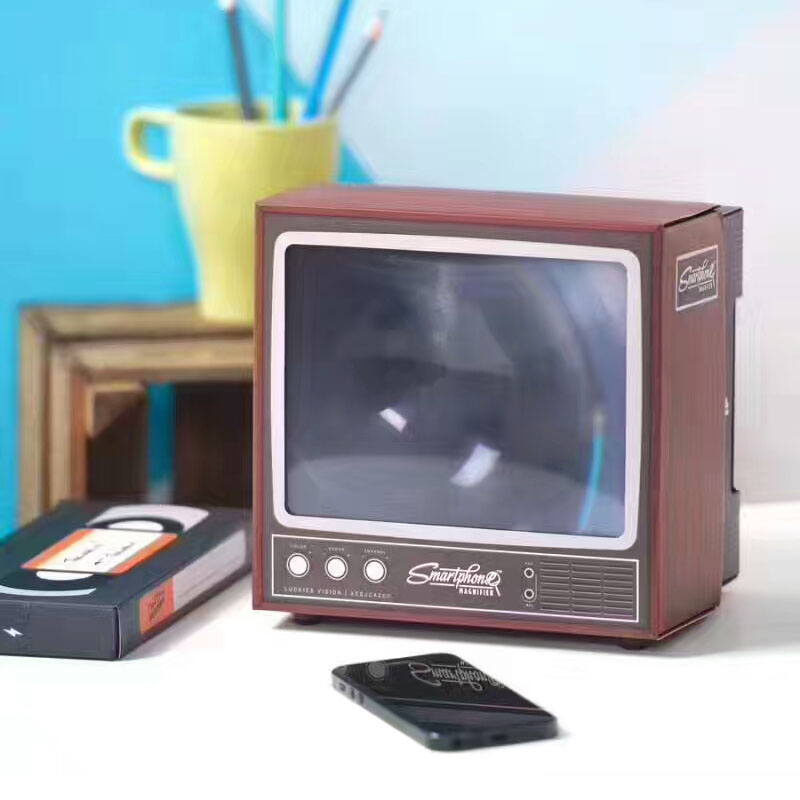 DIY Cardboard Classical TV Set Style Smartphone Screen Magnifier