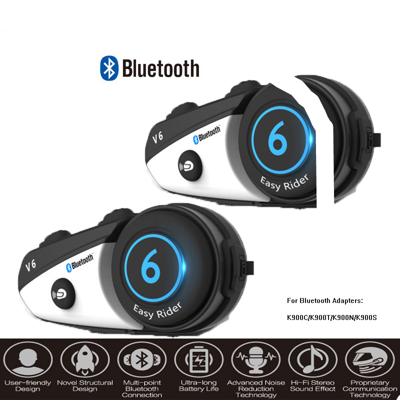 2-Way Radio Bluetooth Motorcycle Helmet Headset