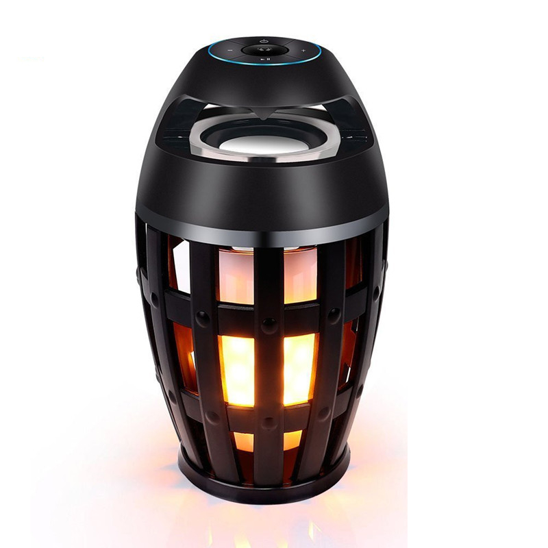 Wireless Outdoor Speaker LED Flame Lamp 2 in 1