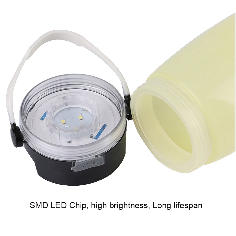 Solar Lamp Silicone Bottle Power Bank and Emergency Nightlight