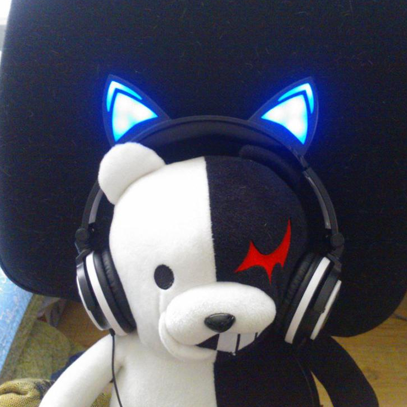 Cat Headphones Glowing Cat Ears