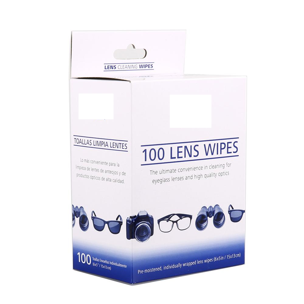 Pre-Moistened Glass Cleaning Wipes (Pack of 100)