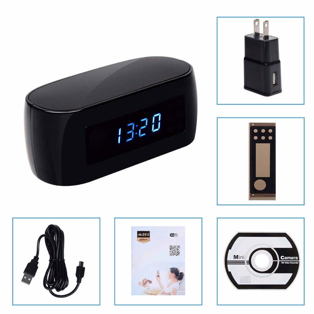 WiFi Hidden Spy Camera Clock