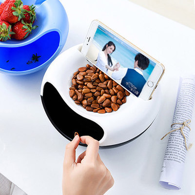 Multi Functional Double Layer Bowl With Phone Holder
