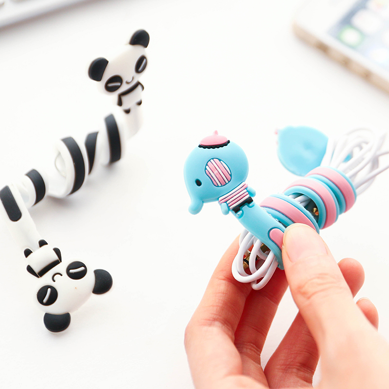 Flexible Silicone Cartoon Cord Winder