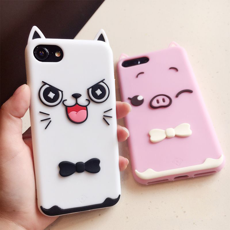 3D Cartoon Silicone iPhone Case