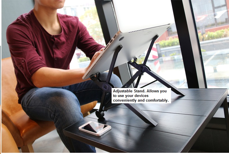 Portable And Adjustable Ergonomic Laptop Stand