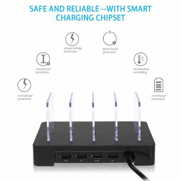 Portable 4 Port USB Charging Hub