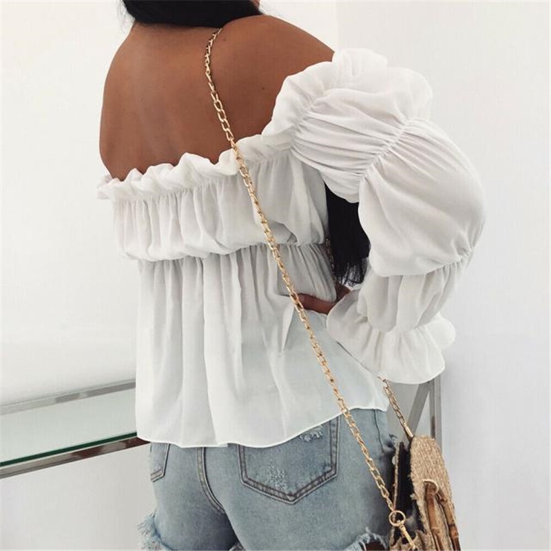 Ladies Off Shoulder Top Sexy Blouse