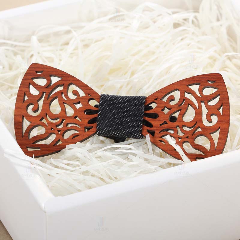 Wood Bowtie with Adjustable Strap