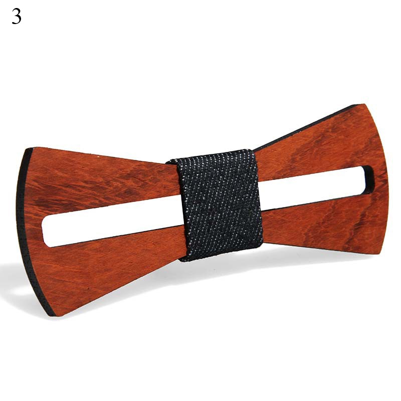 Wood Bowtie with Adjustable Strap