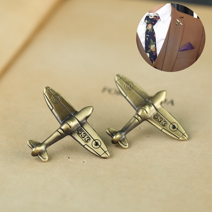 Airplane Pin Metal Brooch