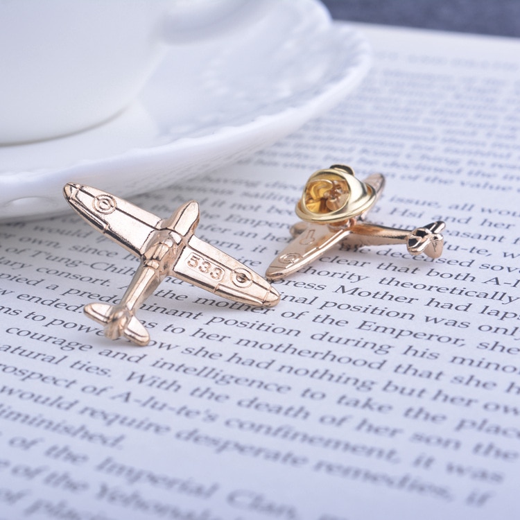 Airplane Pin Metal Brooch