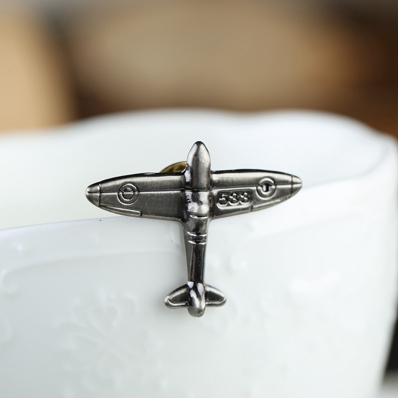 Airplane Pin Metal Brooch