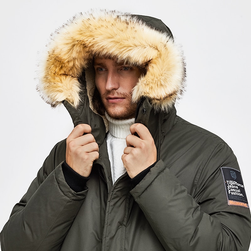 Parka Jacket For Men With Fur Hood