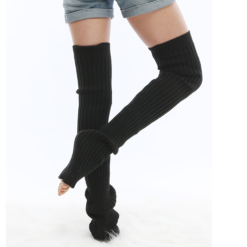 Extra Long Knitted Yoga Leg Warmer