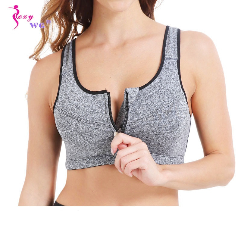 Front Zipper Sports Bra Fitness Top