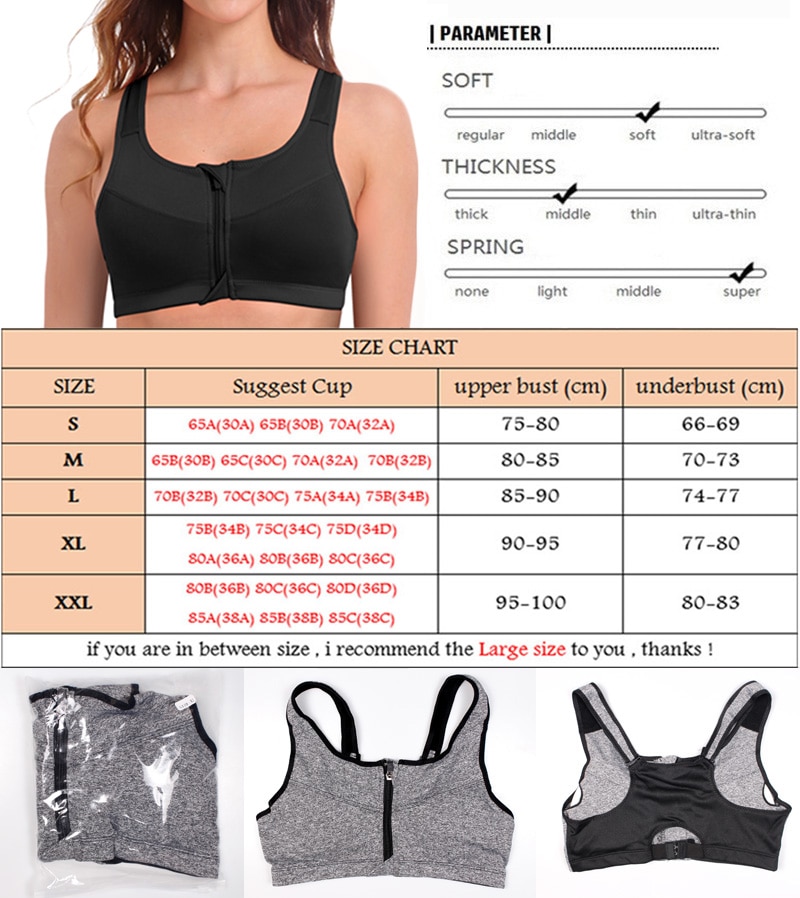 Front Zipper Sports Bra Fitness Top