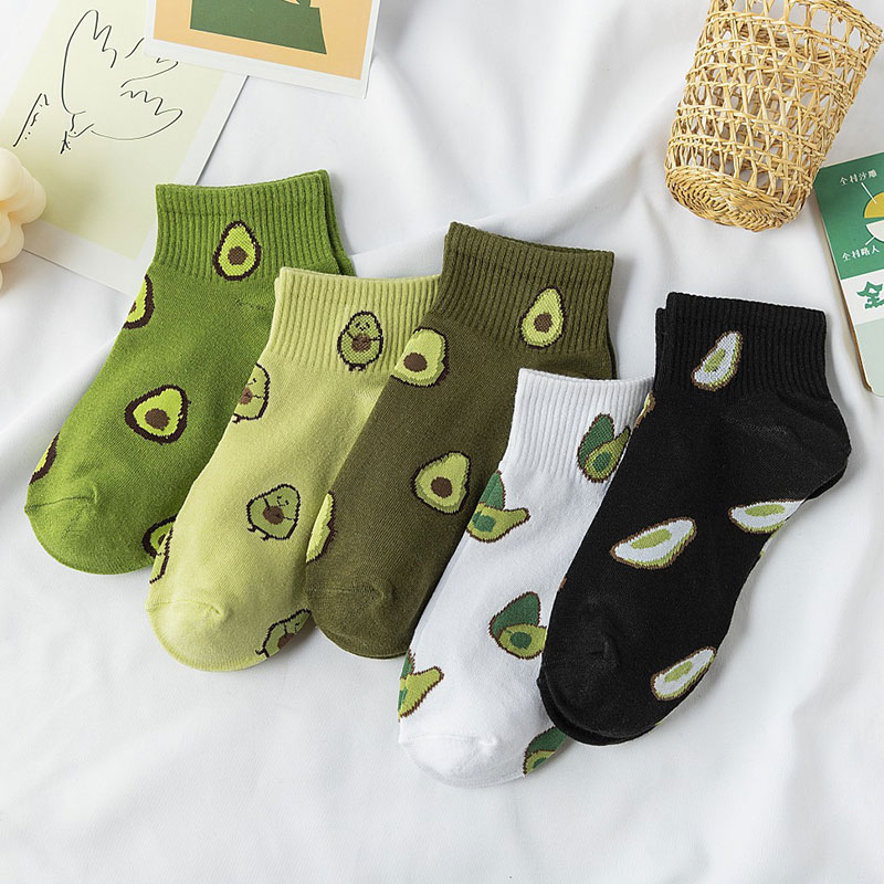 Avocado Socks Ankle Cut Footwear