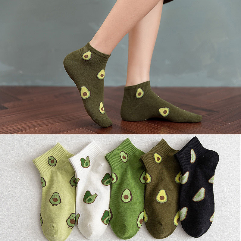 Avocado Socks Ankle Cut Footwear