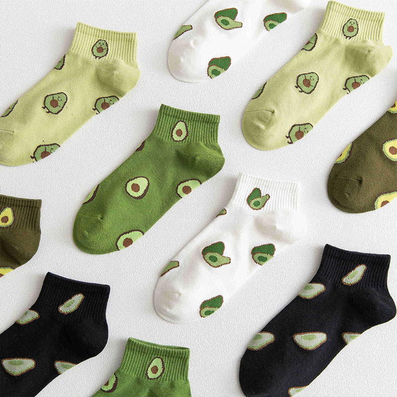 Avocado Socks Ankle Cut Footwear