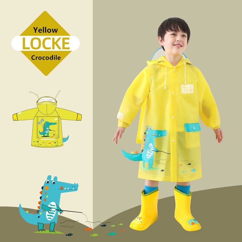 Kids Rain Poncho Cartoon Design