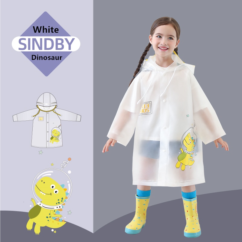 Kids Rain Poncho Cartoon Design