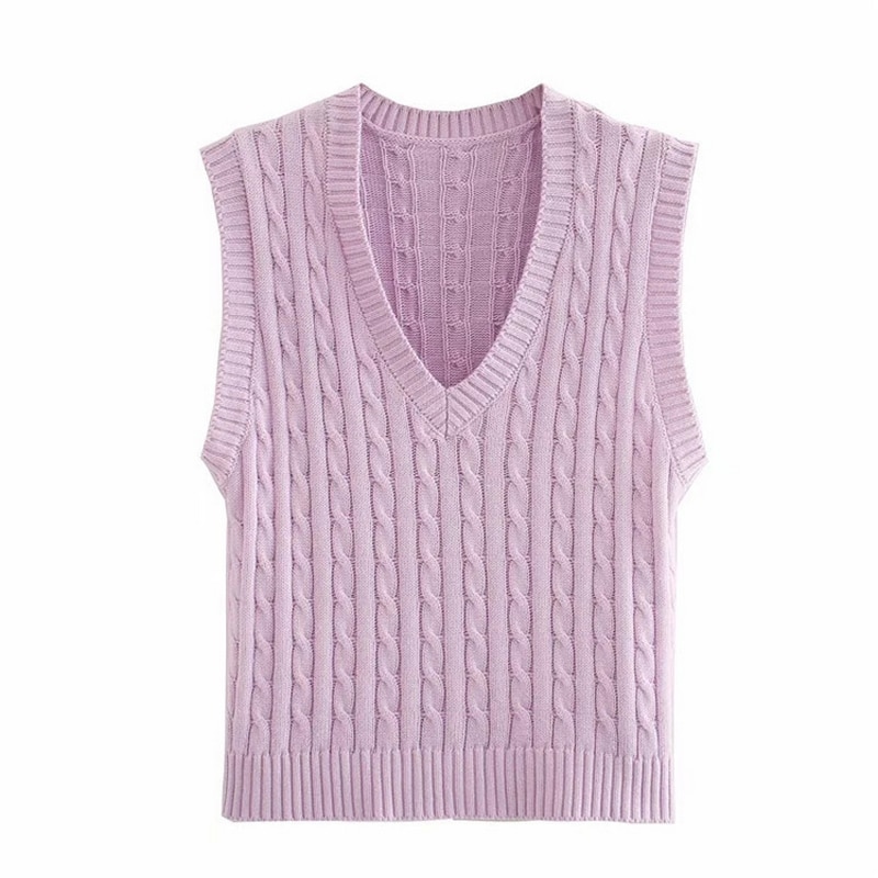 Knitted Vest For Women Sleeveless Top