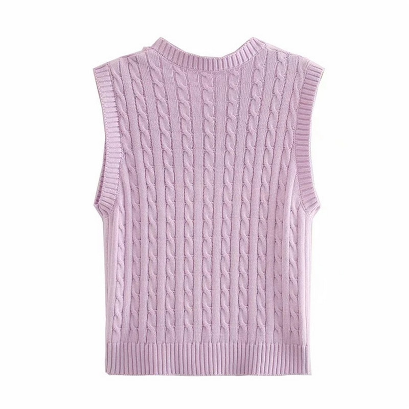 Knitted Vest For Women Sleeveless Top