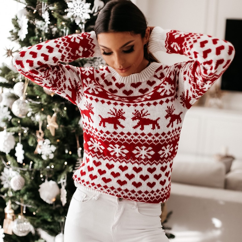 Women’s Christmas Sweater Casual Winter Wear