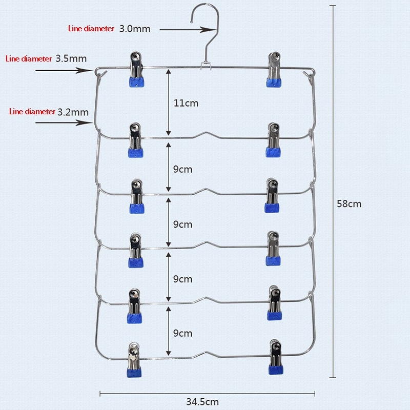 Foldable Skirt Hanger 6 Layers